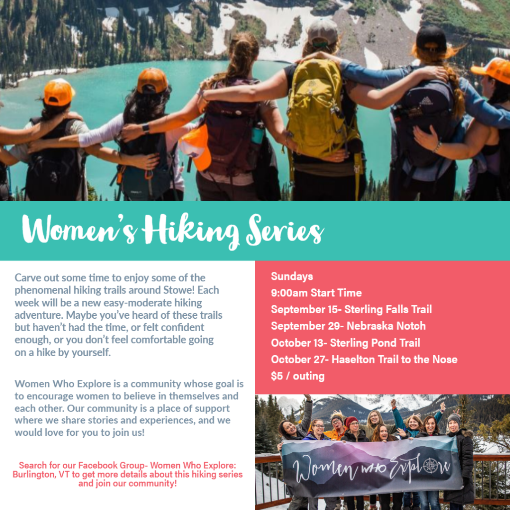 Women Who Explore- Women's Hiking Series - Stowe Parks and Recreation